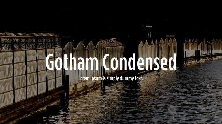 Ejemplo de fuente Gotham Condensed Book Italic