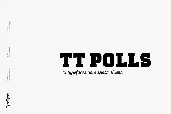 Ejemplo de fuente TT Polls Black Italic