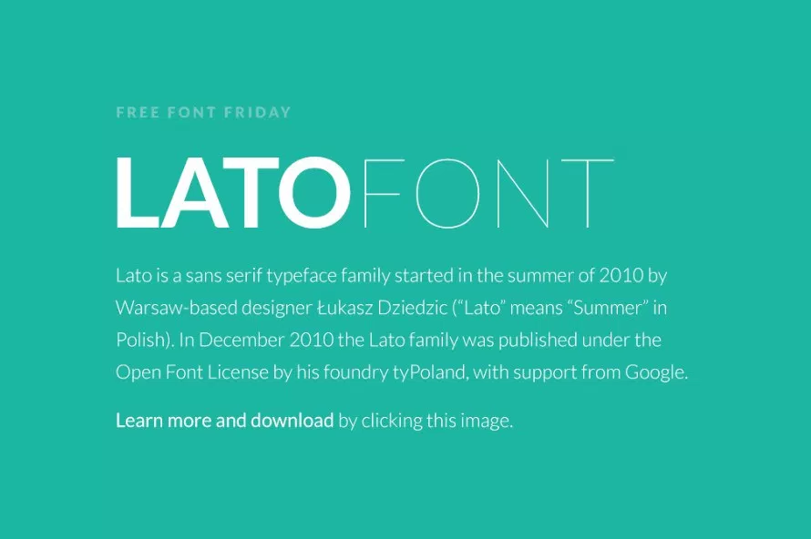 Ejemplo de fuente Lato Bold Italic