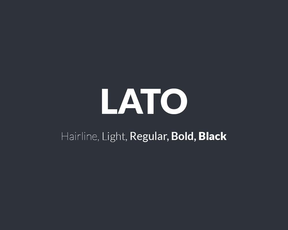 Ejemplo de fuente Lato Light