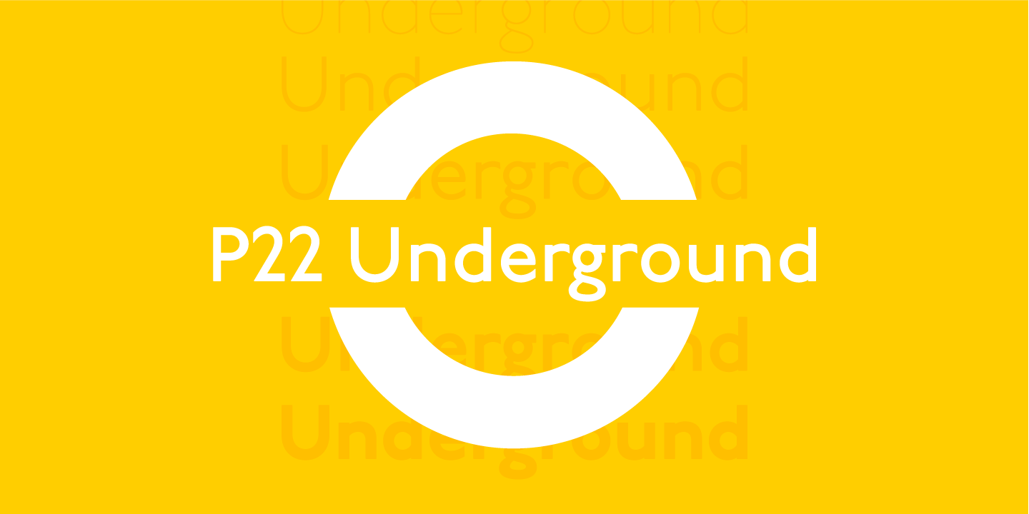 Ejemplo de fuente P22 Underground