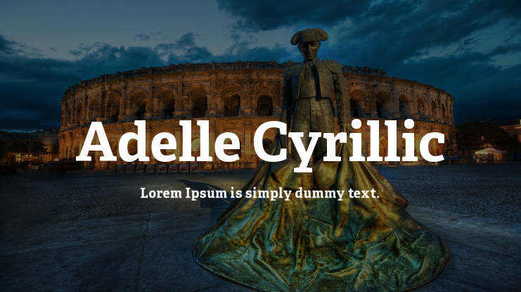 Ejemplo de fuente Adelle Cyrillic Light Italic