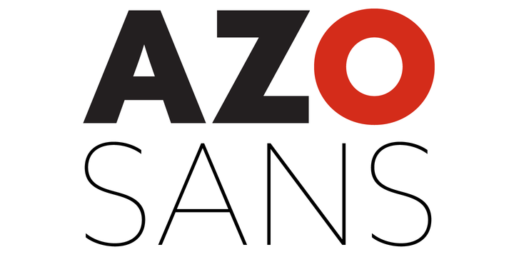 Ejemplo de fuente Azo Sans Bold