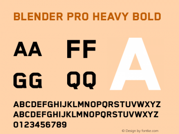 Ejemplo de fuente Blender Pro Thin Italic