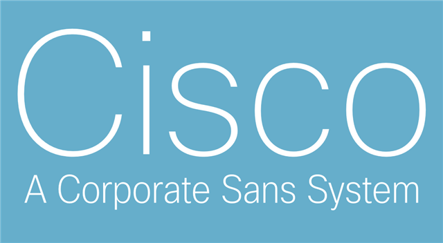 Ejemplo de fuente Cisco Sans Oblique