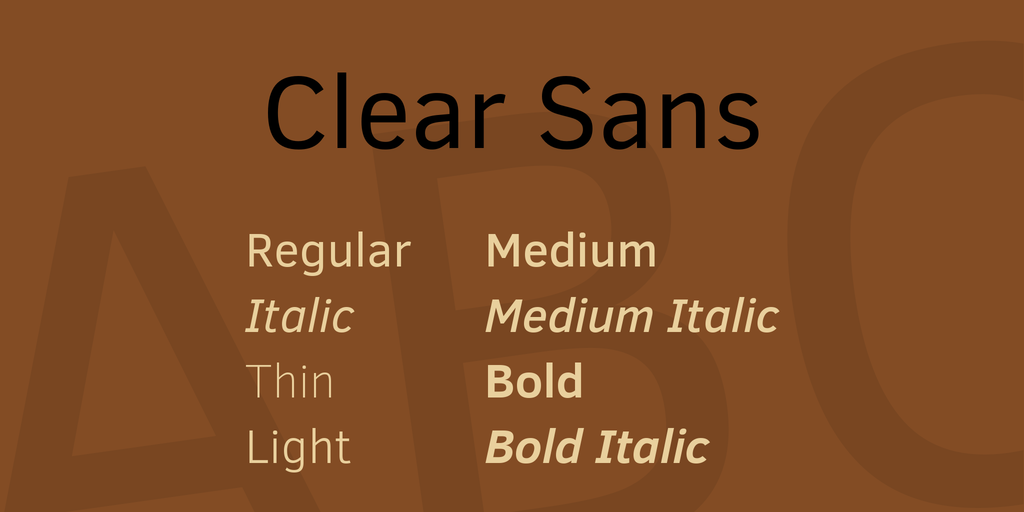 Ejemplo de fuente Clear Sans