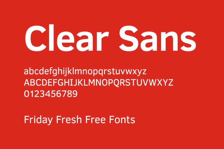 Ejemplo de fuente Clear Sans Bold Italic