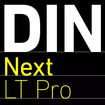 Ejemplo de fuente DIN Next LT Pro Black Italic