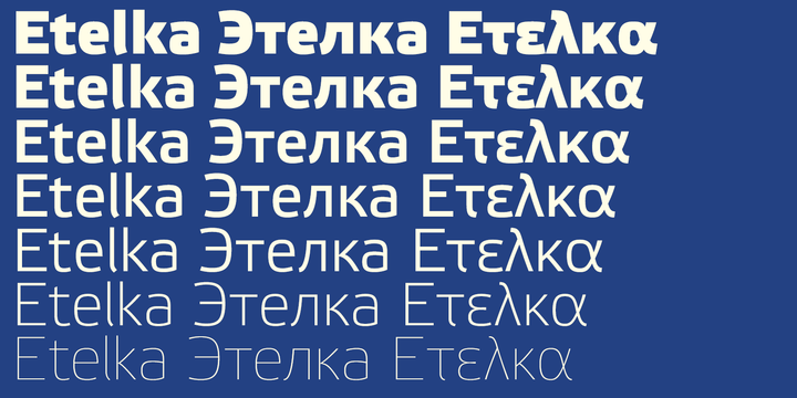 Ejemplo de fuente Etelka 