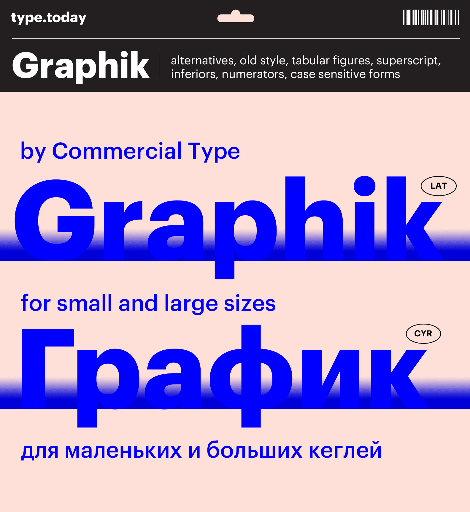 Ejemplo de fuente Graphik Regular Italic