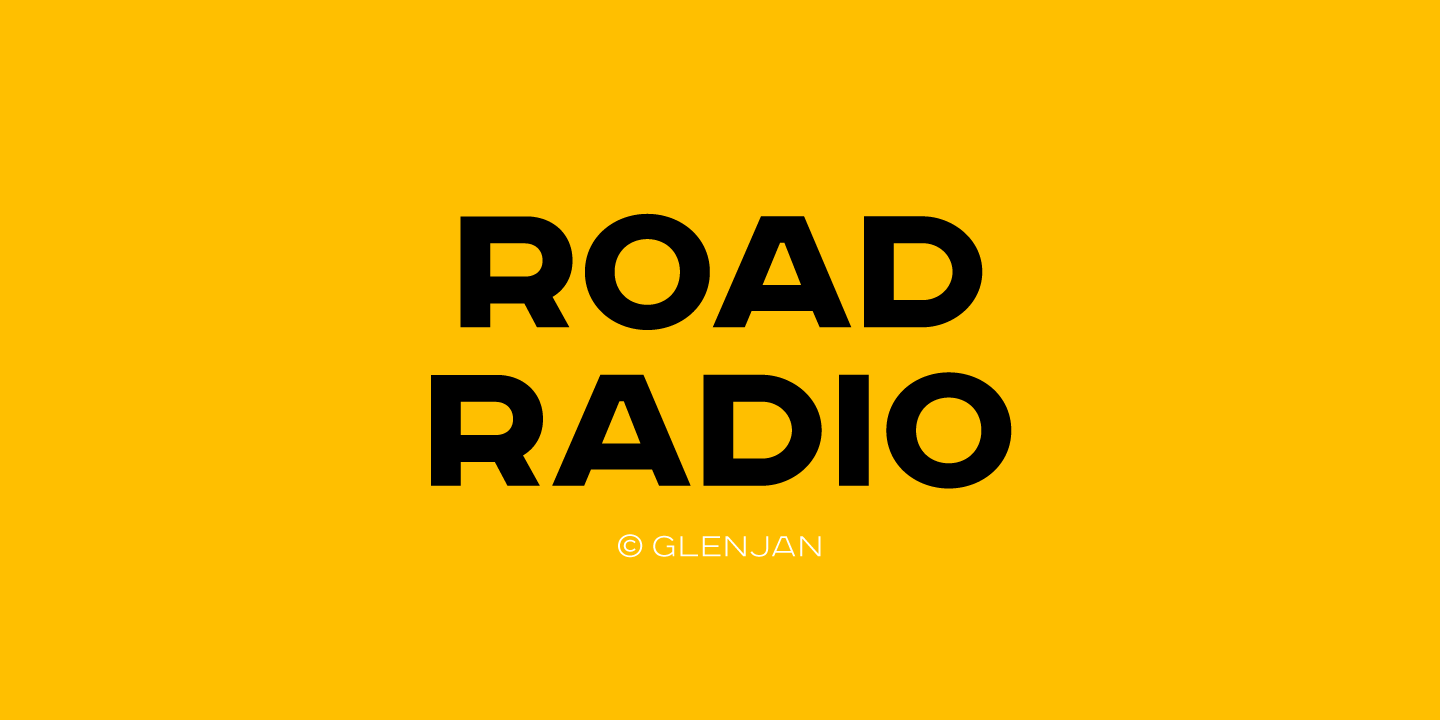 Ejemplo de fuente Road Radio Regular