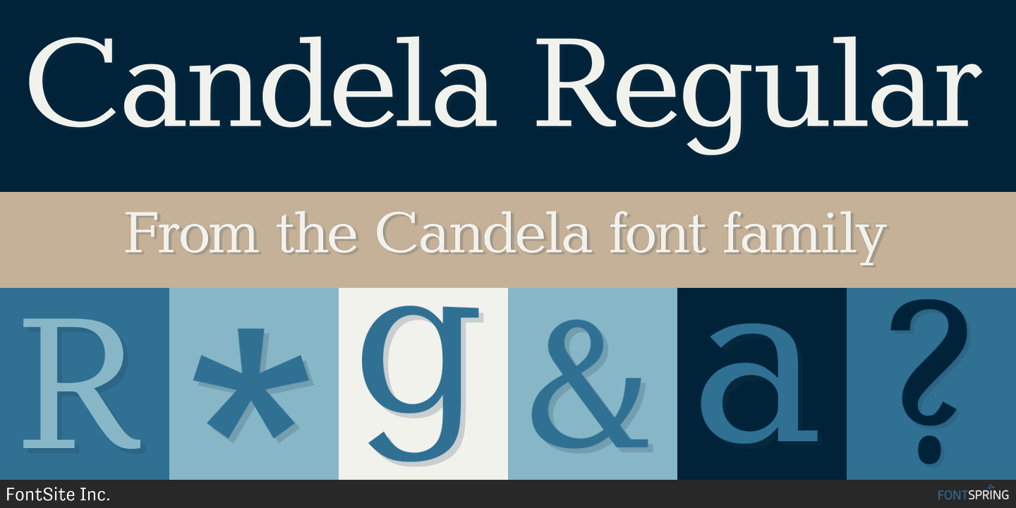 Ejemplo de fuente Candela Bold Italic