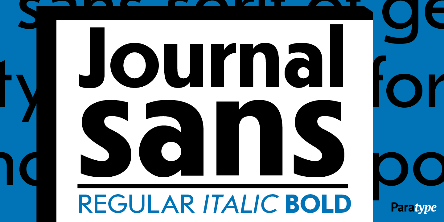 Ejemplo de fuente Journal Sans