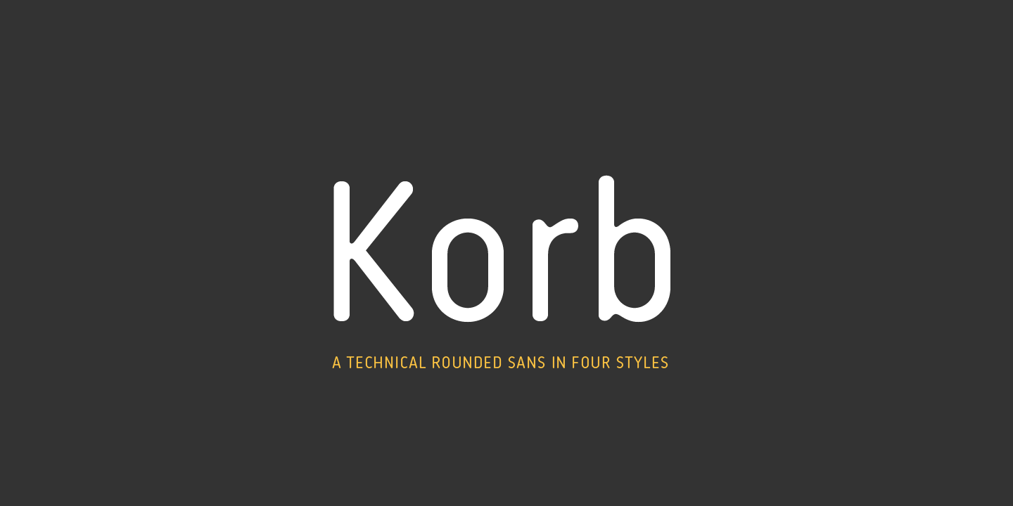 Ejemplo de fuente Korb Regular