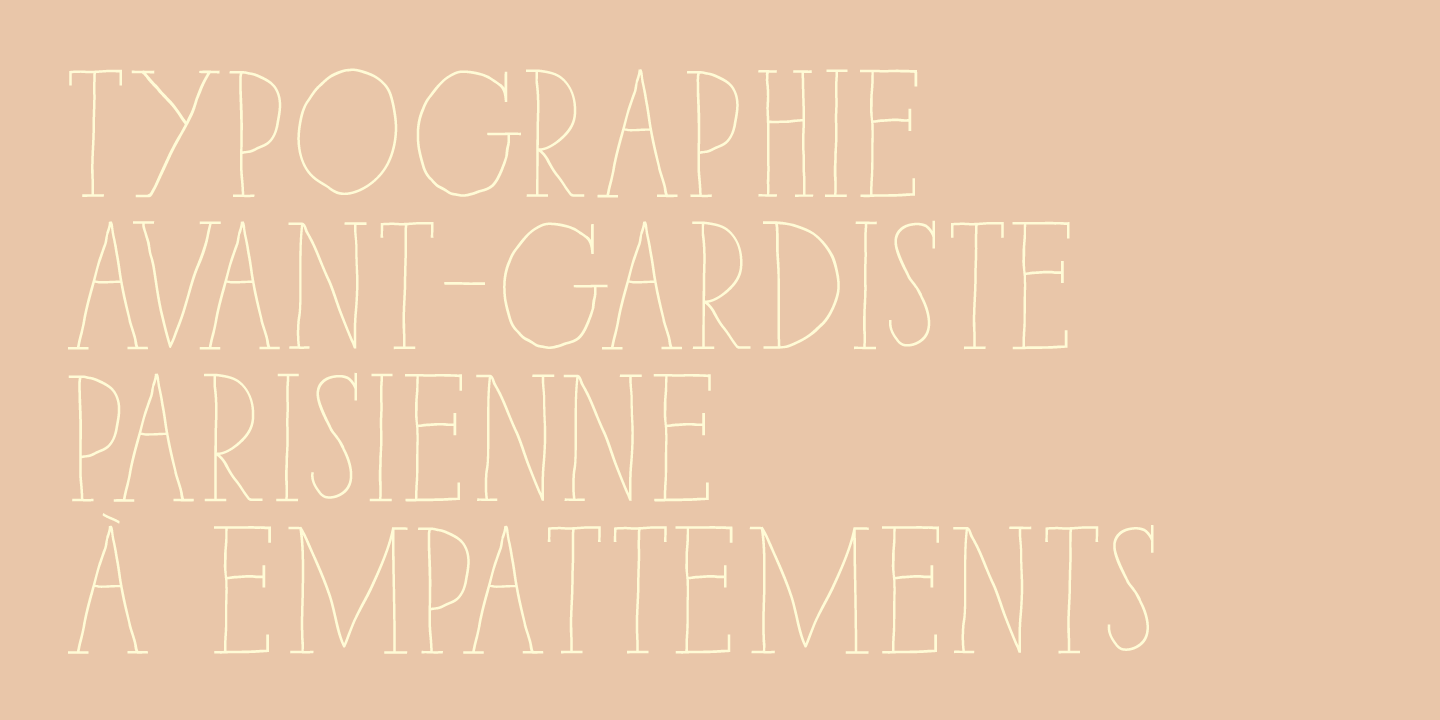 Ejemplo de fuente Paris Serif Ornaments