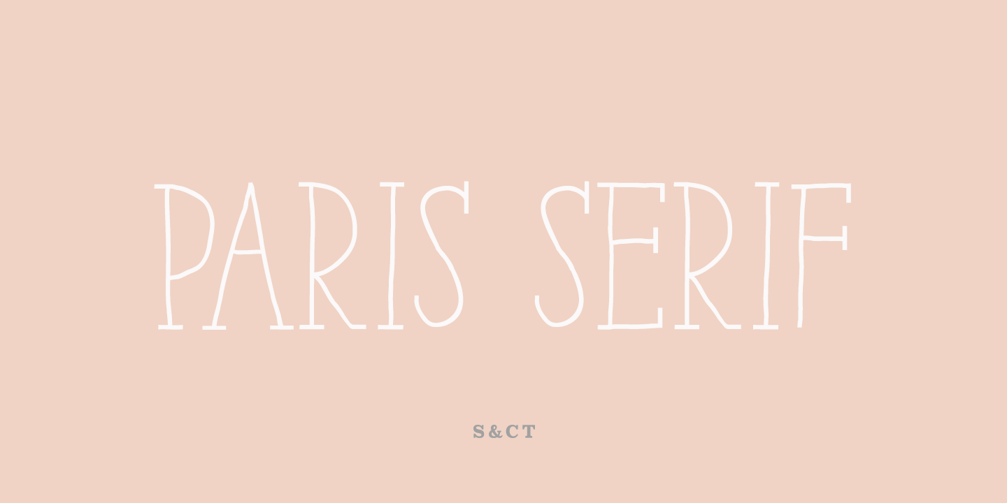 Ejemplo de fuente Paris Serif Light