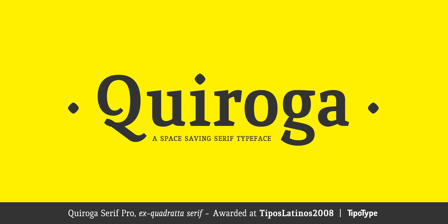 Ejemplo de fuente Quiroga Serif Pro