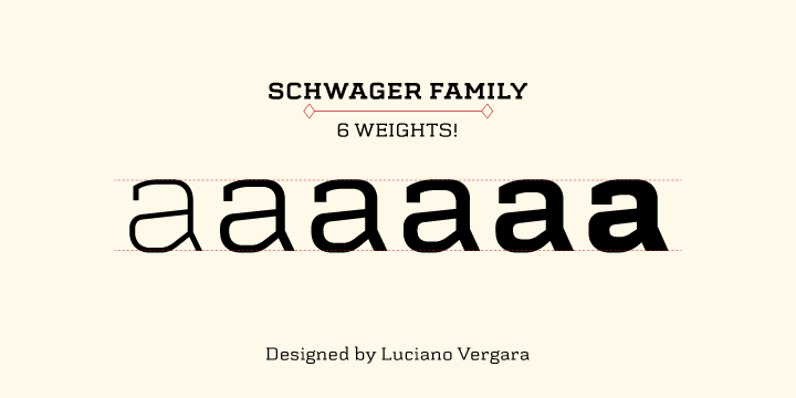 Ejemplo de fuente Schwager Italic