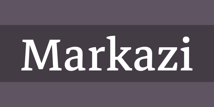 Ejemplo de fuente Markazi Text Regular