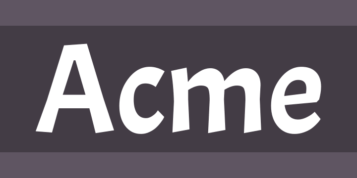Ejemplo de fuente Acme Regular