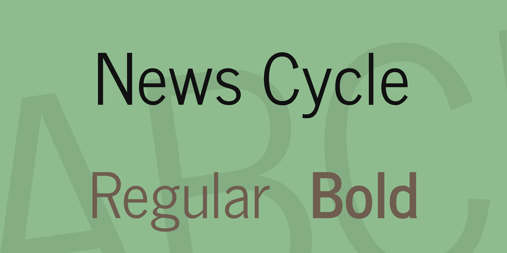 Ejemplo de fuente News Cycle Regular