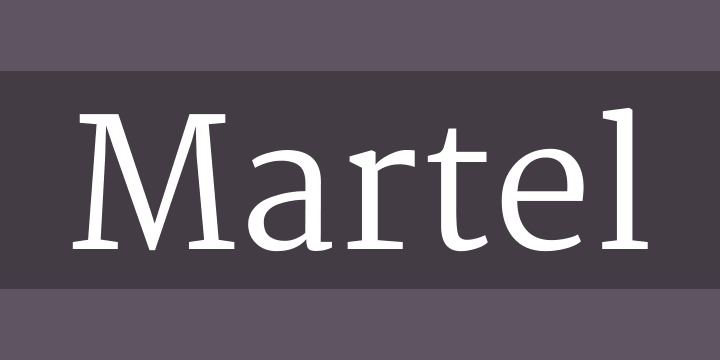 Ejemplo de fuente Martel Extra Bold