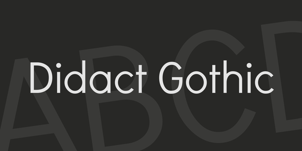 Ejemplo de fuente Didact Gothic