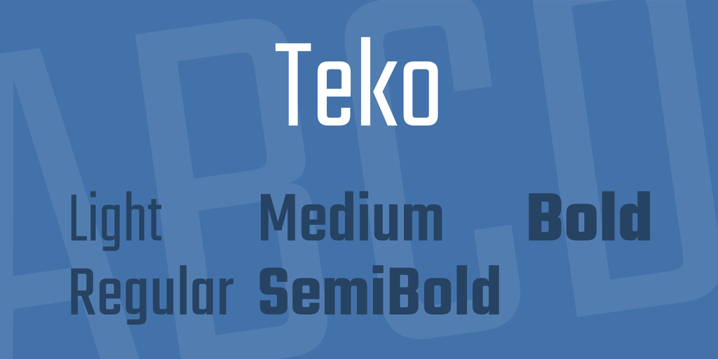 Ejemplo de fuente Teko