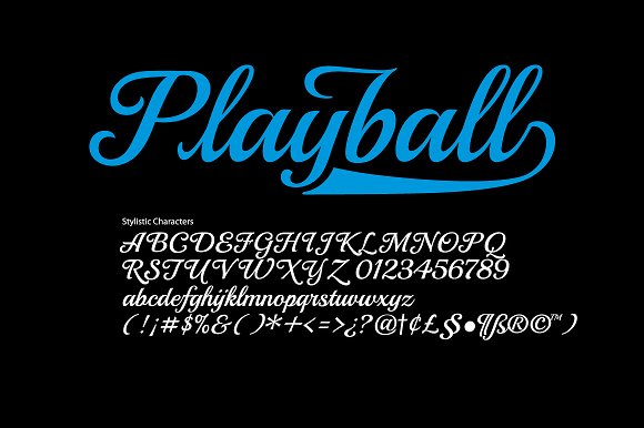 Ejemplo de fuente Playball Regular