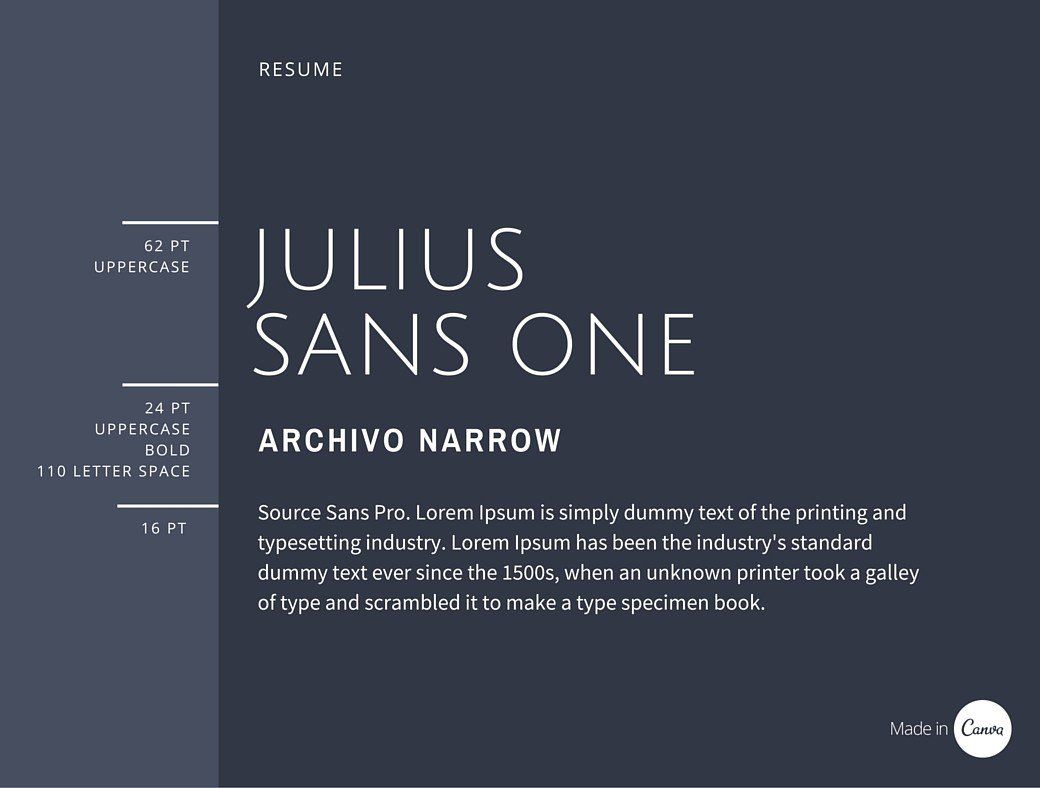 Ejemplo de fuente Julius Sans One