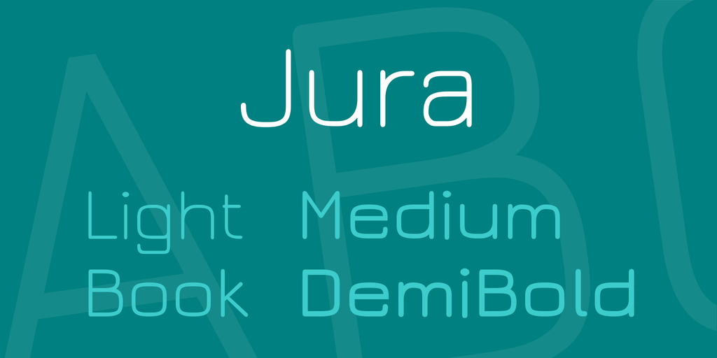 Ejemplo de fuente Jura Medium