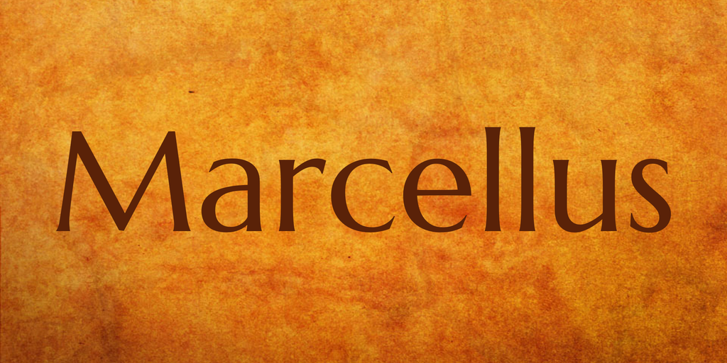 Ejemplo de fuente Marcellus Regular