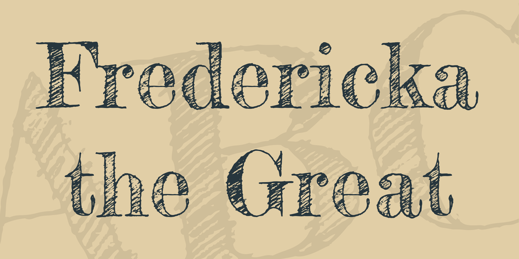Ejemplo de fuente Fredericka the Great