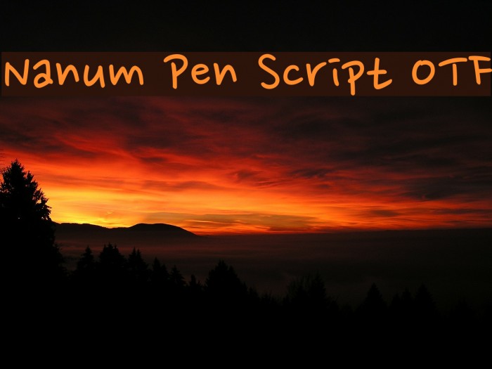 Ejemplo de fuente Nanum Pen Script Regular