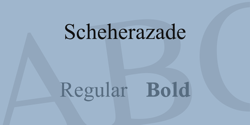Ejemplo de fuente Scheherazade Bold