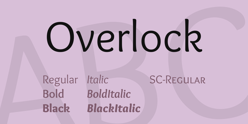 Ejemplo de fuente Overlock Black Italic