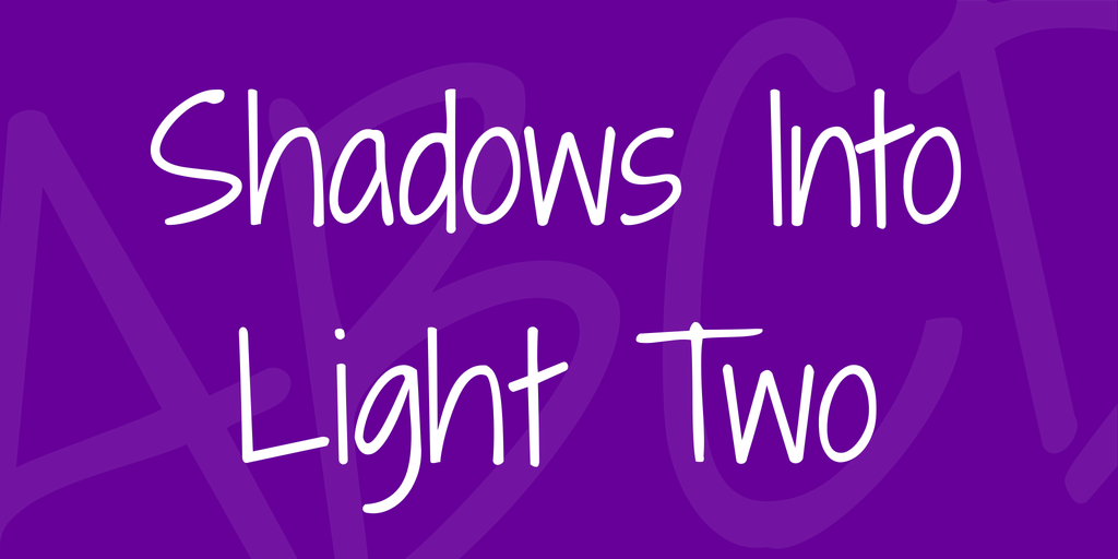 Ejemplo de fuente Shadows Into Light Two