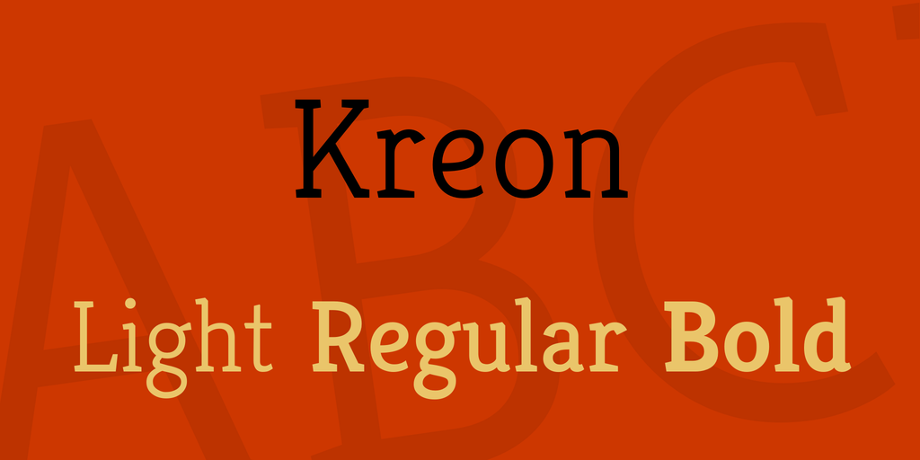 Ejemplo de fuente Kreon Light