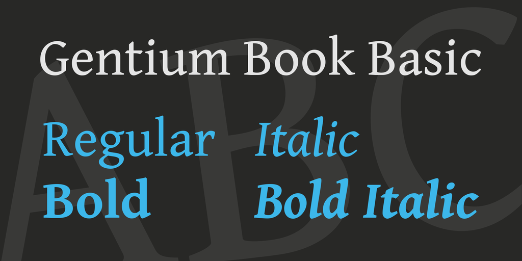 Ejemplo de fuente Gentium Book Basic Regular