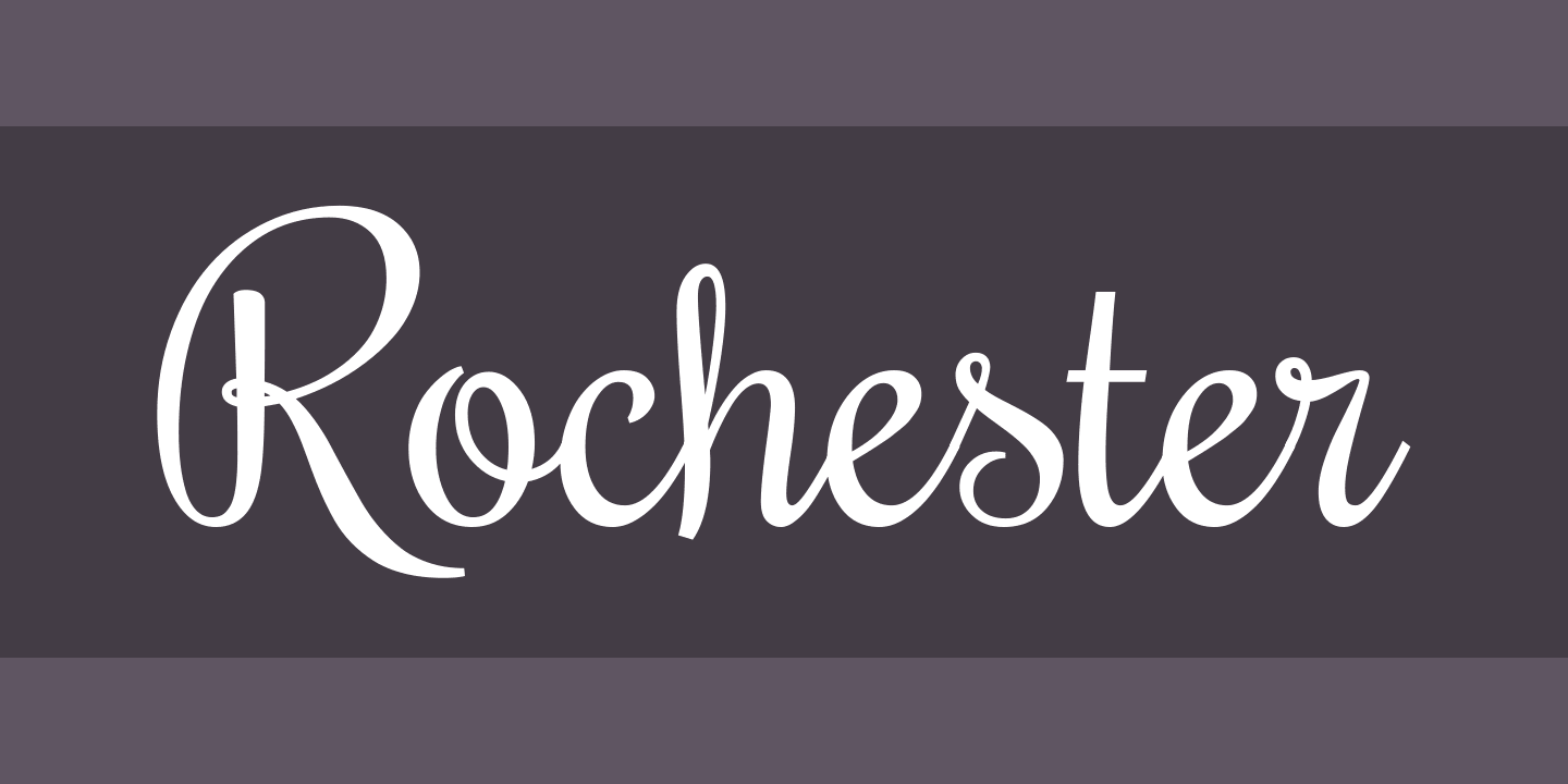 Ejemplo de fuente Rochester Regular