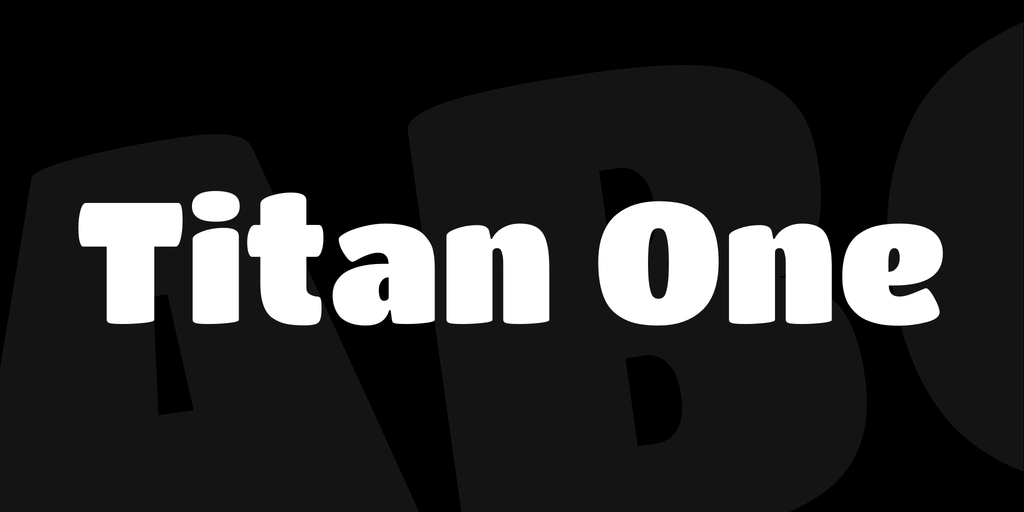 Ejemplo de fuente Titan One Regular