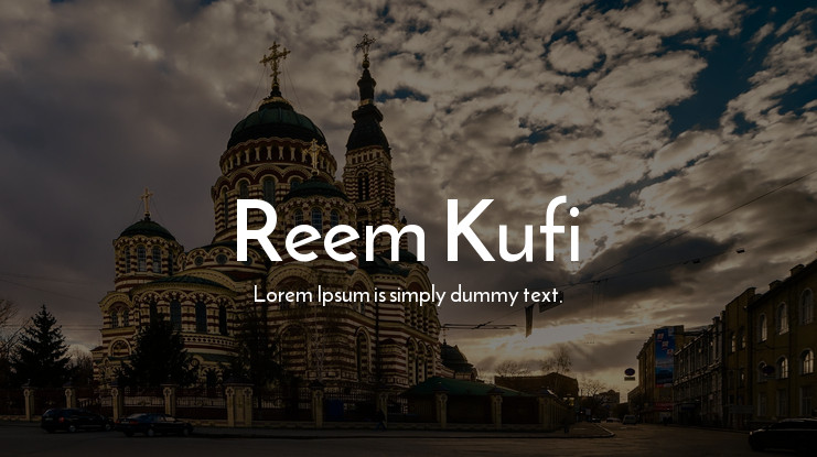Ejemplo de fuente Reem Kufi Regular