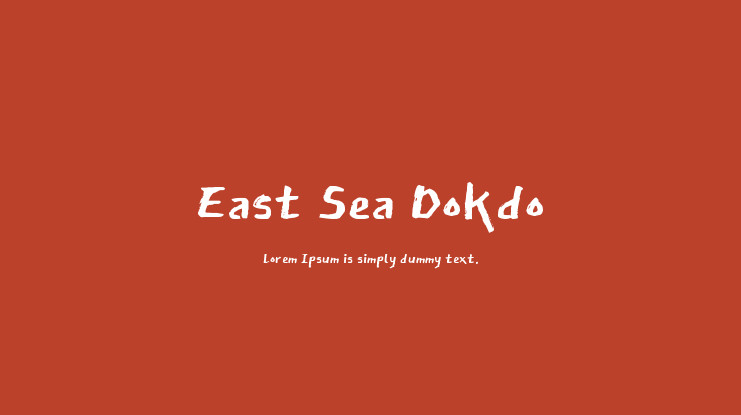 Ejemplo de fuente East Sea Dokdo