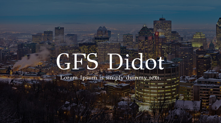 Ejemplo de fuente GFS Didot