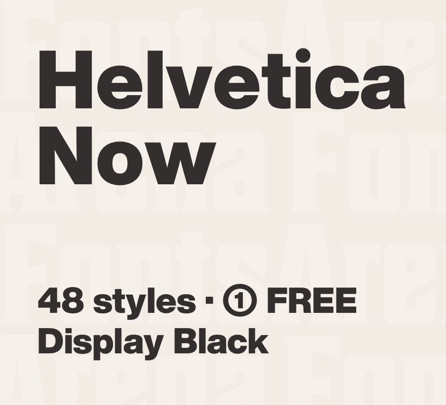 Ejemplo de fuente Helvetica Now Display
