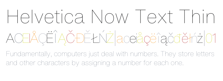 Ejemplo de fuente Helvetica Now Text  Light Italic