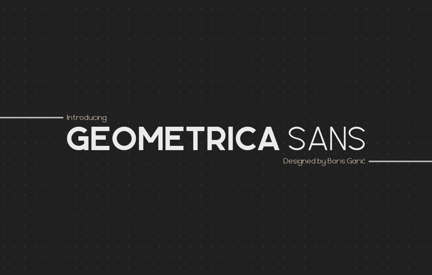 Ejemplo de fuente Geometrica Sans Regular