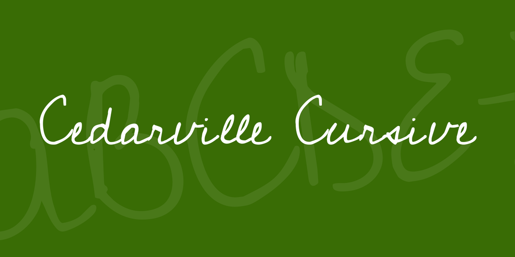 Ejemplo de fuente Cedarville Cursive Cursive