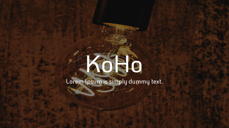 Ejemplo de fuente KoHo Extra Light Italic