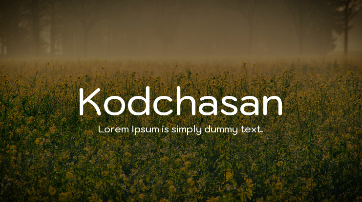 Ejemplo de fuente Kodchasan Bold Italic
